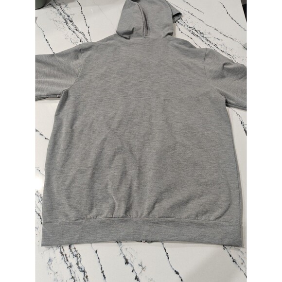 Vintage Y2K Nike Swoosh Zip Up Hoodie Gray Sweatshirt Orange Tag Women Large - Picture 15 of 15